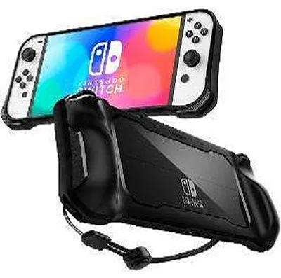 Produktbild von Spigen ACS04020, Cover, Nintendo, Schwarz, Polycarbonat (PC), Thermoplastische Polyurethane (TPU), Nintendo Switch OLED, Stoßfest, Kratzresistent