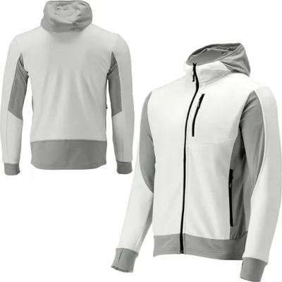Imagen del producto de Chaqueta de forro polar con capucha, marca SARNA, color blanco, talla L