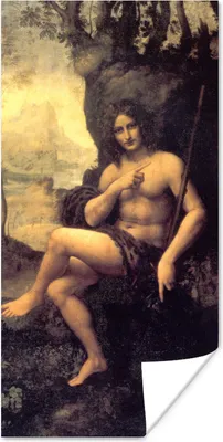 Produktbild von MuchoWow® Poster Der heilige Johannes in der Wüste - Leonardo da Vinci 80x160 cm - Kinderzimmer