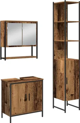 Immagine prodotto di Set di mobili per il bagno 3 pcs Marrone Legno multistrato
