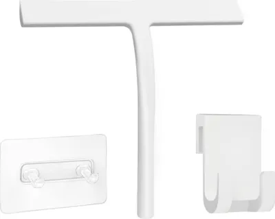 Produktbild von Duschabzieher Silikon - für Duschkabinen, Badezimmer, Fenster und Auto - Weiß