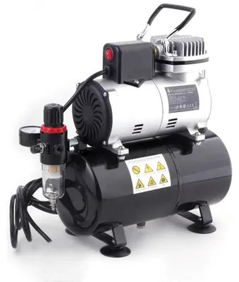 Obrázek produktu pro Kompresor pro airbrush – objem nádržky 3 litry – 220–240 voltů – bezolejový – tichý