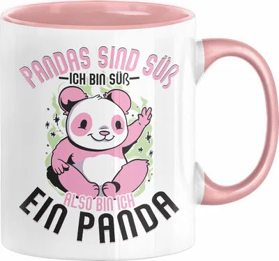 Produktbild von Panda Tasse Geschenk Mädchen Pandas Sind Süß Also Bin Ich Süß Geschenkidee für Panda-Liebhaberin (Rosa)