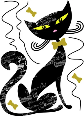 Immagine prodotto di Sanders & Sanders adesivo da parete gatto nero 65 x 42.5 cm