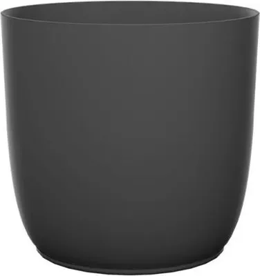Produktbild von Runder Blumentopf aus Kunststoff, Anthrazit, 14 cm Durchmesser, für Innen- und Außenbereich