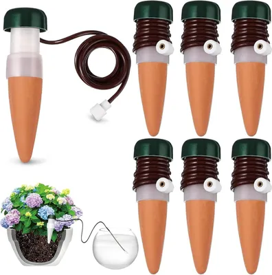 Produktbild von 6 Stück Wasserspender für Zimmerpflanzen,Bewässerungssystem Balkon,Automatische Bewässerung Zimmerpflanzen,Selbstbewässerung Bewässerungssystem