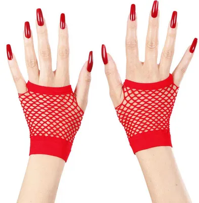 Produktbild von Widmann Netzhandschuhe fingerlos rot One Size