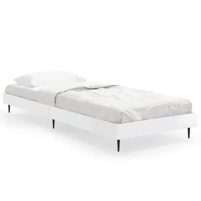 Produktbild von vidaXL Bettgestell Hochglanz-Weiß 75x190 cm Holzwerkstoff