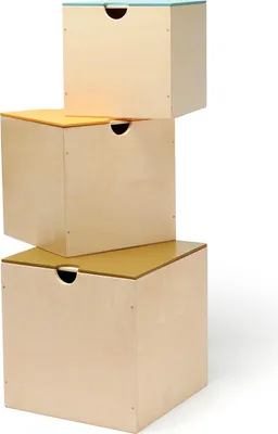 Produktbild von Kids Concept Kisten mit Brettspieldeckel 3er-Set, Sitzhocker
