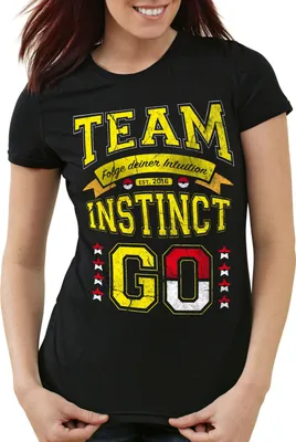 Produktbild von style3 Team Gelb Instinct Damen T-Shirt Intuition Instinkt, Größe:S