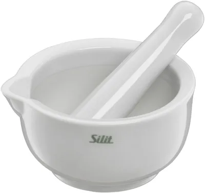 Produktbild von Silit 21.4120.3384, Weiß, Porzellan, Mörtel & Stößel, 10 cm, 115 mm, 115 mm