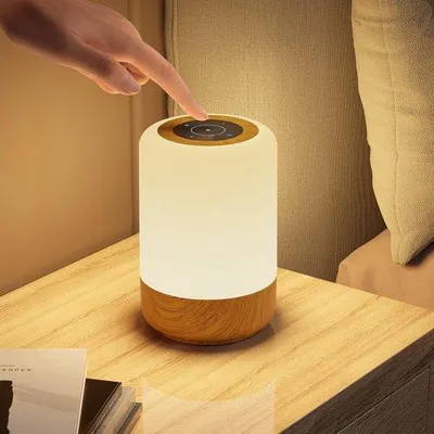 Obrázok produktu pre LED nočná lampa s dotykovým ovládaním, stmievateľná, 8 farieb, 3 režimy, časovač, USB, do spálne a obývačky