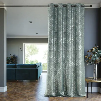 Zdjęcie produktu dla Zasłona na przelotkach CASPE2 140x250 szarozielona AmeliaHome