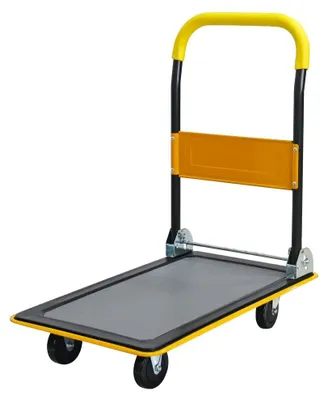 Obrázek produktu pro Platformový vozík, nosnost 150 kg, skládací konstrukce, ŽLUTÁ barva