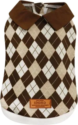 Produktbild von Famanu Hundepullover mit Rautenmuster - Größe 30 cm - Braun