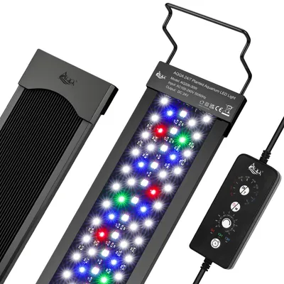 LED-Aquariumleuchte 72 W, dimmbar, 9 Farben, Timer, IP68, 116,5 cm