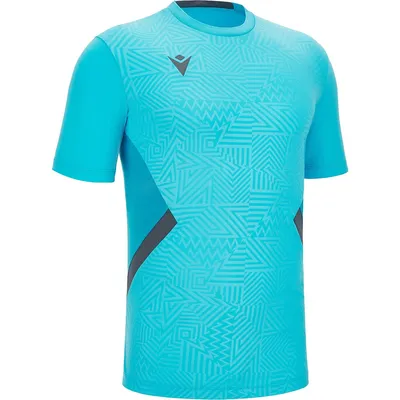 Image de Maillot Macron Shedir à manches courtes pour homme - Bleu ciel / Anthracite
