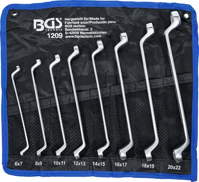 Produktbild von BGS 1209 Doppelringschlüssel-Satz, 6x7-20x22 mm, 8-tlg.