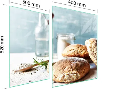 Obrázok produktu pre Ochranná sklenená doska na varnú dosku 70x52 na chlieb