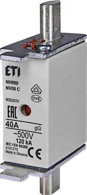 Produktbild von Sicherungseinsatz NH000 40A gG ETI 004181210