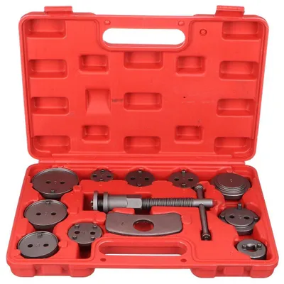 Produktbild von Bremskolben Rückstellwerkzeug Set - Bremssattel Werkzeug - 12-teiliges Universal Kolbenrücksteller Kit - Für Auto Werkstatt und Garage