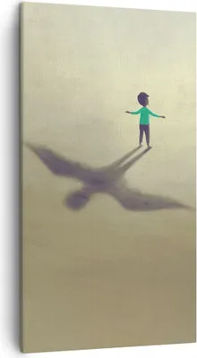 Produktbild von Bild auf Leinwand - Leinwandbild - Einteilig - Kind Symbol Vogel - 45x80cm - Wand Bild - Wanddeko - Wandbilder - Leinwanddruck - Bilder - Wanddekoration - Leinwand bilder - Wandbild - PA45x80-4765
