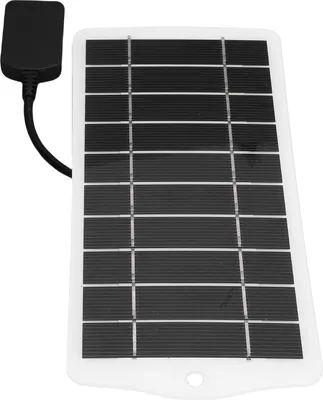 Produktbild von 5W Monokristallines Solarpanel USB Solar Ladegerät Solar Handy Ladegerät für Outdoor Camping Reisen Weiß