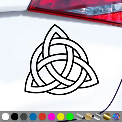 Produktbild von PantherPixel Keltischer Knoten Aufkleber Triqueta Kelten Sticker Auto Geschenkidee Farbe Schwarz