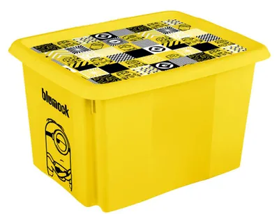 Produktbild von keeeper Aufbewahrungsbox karolina "Minions Mosaic" 30 Liter gelb