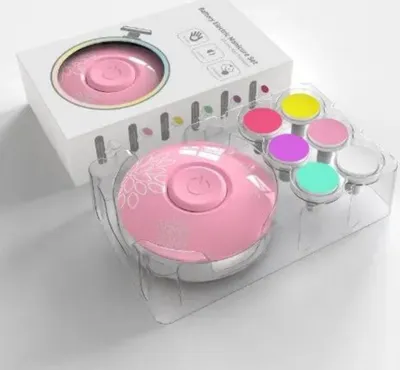 Produktbild von Nagelknipser-Set Baby-Nagelschleifer, Elektrische Nagelfeile mit 6 Schleif kopf Ersatz, Pediküreset Elektrisch für Säuglinge,Kleinkinde und Erwachsen