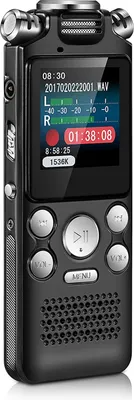 Zdjęcie produktu dla dyktafon 8 GB, tłumienie dźwięku, rejestrator audio, podwójny mikrofon do nagrywania głosowego HD, metalowa obudowa