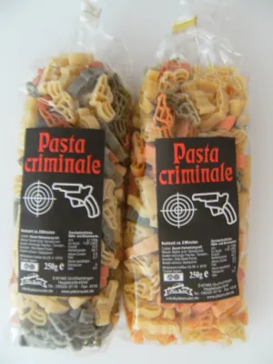 Produktbild von Streuteile Pistole aus Nudelteig, 2X 250 g, Nudeln, Pasta, Dekoration, Delikatesse, Pasta Criminale