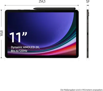 Produktbild von SAMSUNG SM-X710NZAAEUB Galaxy Tab S9 WIFI 27,81cm 11Zoll 12GB 128GB Graphite