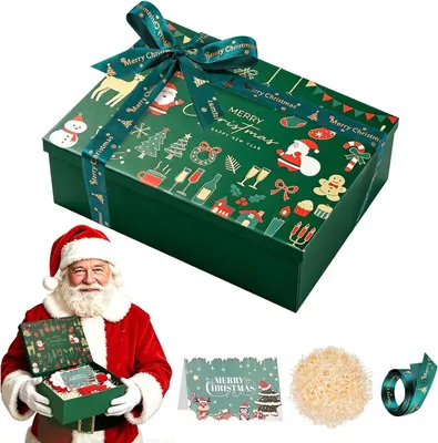 Immagine prodotto di Scatola regalo con coperchio, 666 pezzi, verde, per confezioni regalo