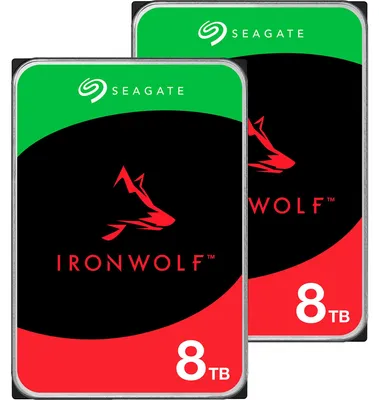 Produktbild von Seagate IronWolf NAS 2 x 8 TB Bundle, Festplatte, (SATA 6 Gb/s, 3,5"