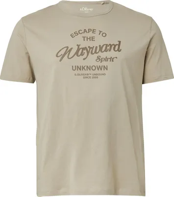 Produktbild von s.Oliver Übergrößen T-Shirt beige Frontprint
