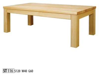 Image de Table basse en bois Table de salon en bois véritable Plateau de table Table d'appoint 120x60