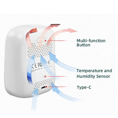 Produktbild von Prenosný LED displej Detektor PM2,5 Multifunkčný testovací merač teploty a vlhkosti Laserový senzor častíc Tester kvality ovzdušia pre domácnosť Ovládanie pomocou mobilného telefónu APP