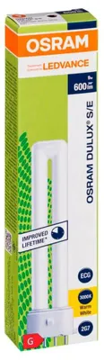 Produktbild von Osram Dulux S/E, 9 W, 2G7, T12, 20000 h, 600 lm, Warmweiß