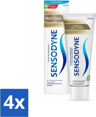 Image de Sensodyne Dentifrice MultiCare Soins dentaires complets 75 ml - Pack avantage - 4 pièces