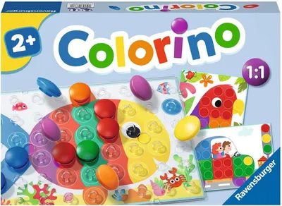 Produktbild von Ravensburger Kinderspiele 20832 - Colorino - gra dla dzieci do nauki kolorów, mozaika do układania, zabawka od 2 lat
