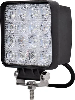 Immagine prodotto di Greenmigo 48W 16 LED proiettore LED da lavoro faretto esterno offroad lampada ausiliaria faro per Jeep SUV 12-24V nero alluminio pressofuso IP67