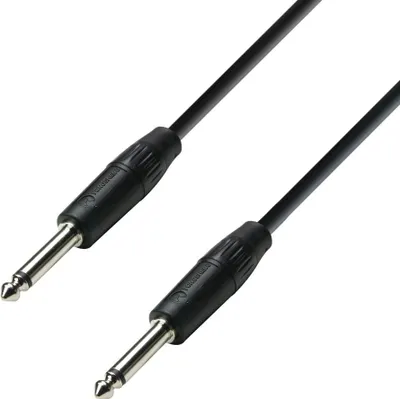 Zdjęcie produktu dla Kabel głośnikowy Adam Hall K3 S215 PP 0300, wtyk mono 6,3 mm – wtyk mono 6,3 mm, czarny, 3 m