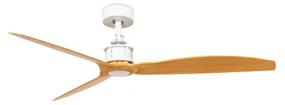 Produktbild von Energiespar Deckenventilator mit Fernbedienung Just Fan Weiß / Holz 128 cm