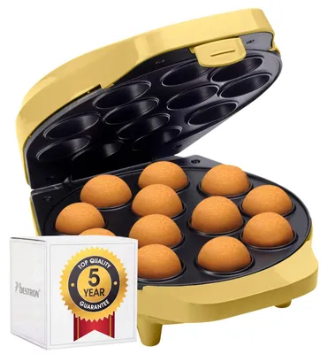 Productafbeelding van Cake pop maker - Wafelijzer - 12 cake pops - 700 W - Geel