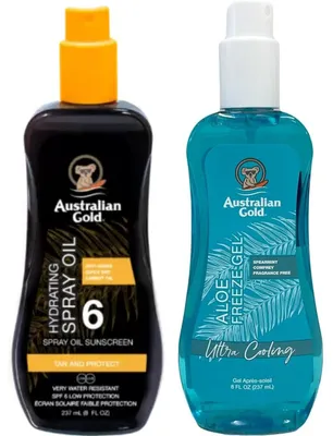 Produktbild von Australian Gold SPF6 Schutzölspray + Aloe Freeze Gel