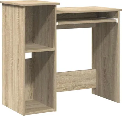 Image de Bureau avec étagères chêne sonoma 84x40x78 cm