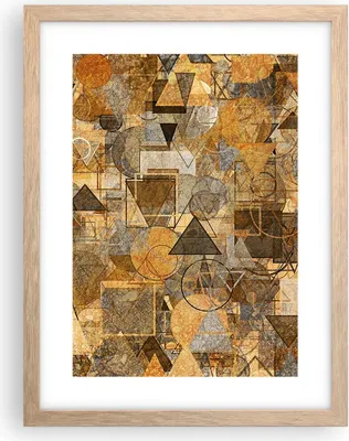 Produktbild von Gerahmtes Poster - Rahmen in heller Eiche - Abstraktion modern - 30x40 cm - Wand Bild - Wanddeko - Wandbilder - Wandposter - Bilderrahmen - Bilder - Kunstdruck - Wandbild - P2NPA30x40-4021