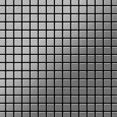 Produktbild von Mosaik Fliese massiv Metall Edelstahl marine gebürstet grau 1,6mm Mosaic-S-S-MB