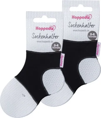 Produktbild von HOPPEDIZ Babysocken Sockenhalter 2-er Set schwarz